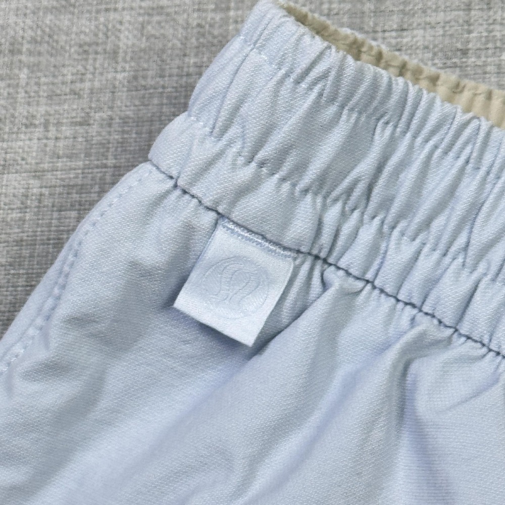Lululemon Bowline 5" Stretch Cotton VersaTwill Shorts Mens Small Blue Drawstring - Picture 7 of 10